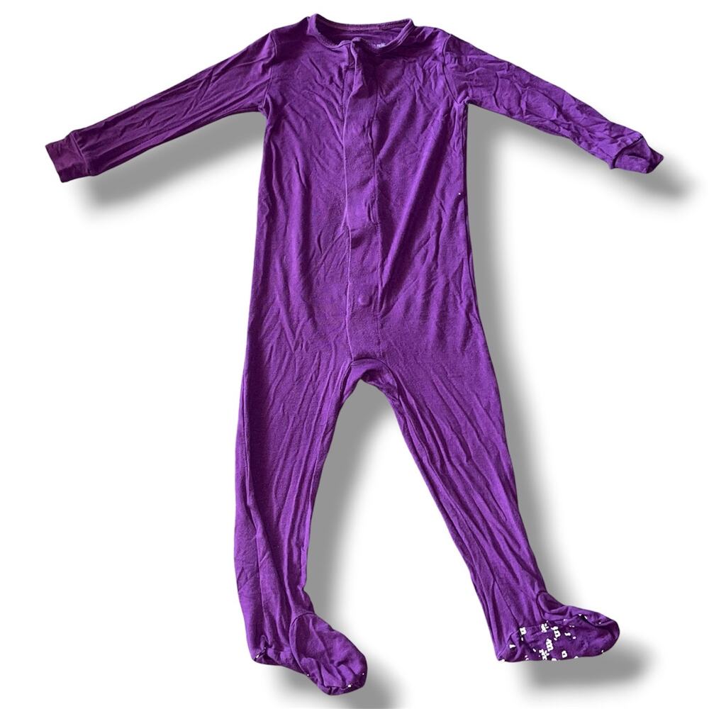 Magnetic Me Solid Purple Footed Sleeper – Size 12–18M (Snug Fit / Modal)